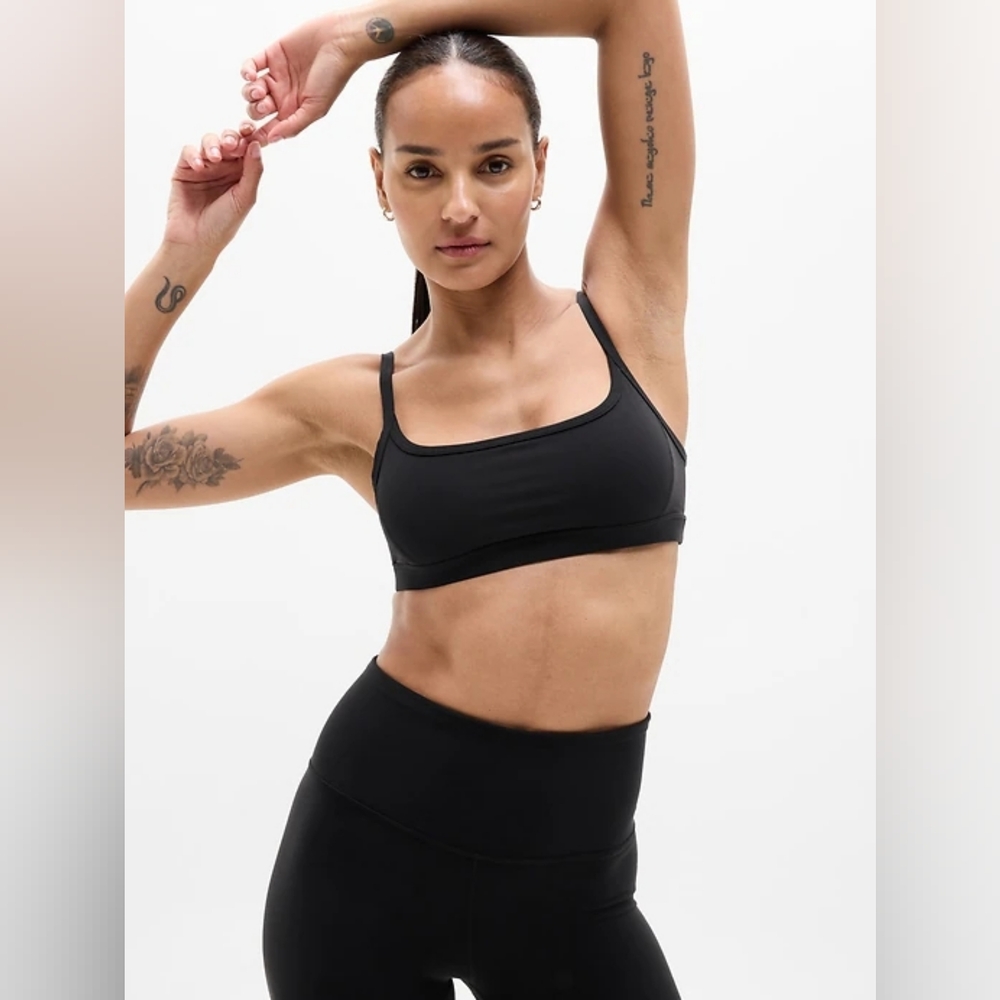 Athleta Black Strappy Sports Bra